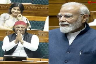 PM Modi Akhilesh Yadav Lok Sabha Viral Moment