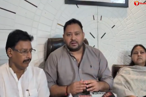 तेजस्वी यादव सीवान छात्र फायरिंग मामले को लेकर राजभवन मार्च का ऐलान करते हुए