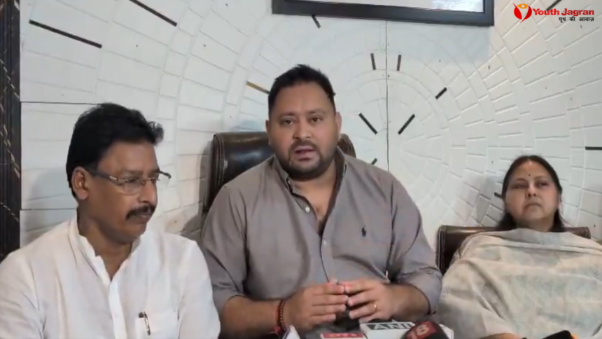 तेजस्वी यादव सीवान छात्र फायरिंग मामले को लेकर राजभवन मार्च का ऐलान करते हुए